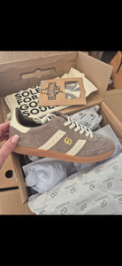 Goodsoles Sneakers Walnut Brown Suede/Ivory Leather