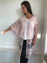 Load image into Gallery viewer, Rose Lace Duster - Dusty Pink