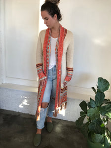 Tribal Cardigan - Cream